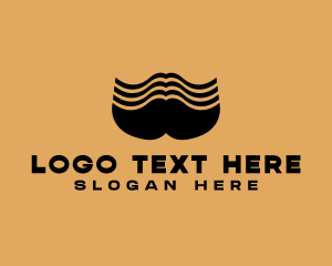 Black - Barber Grooming Mustache logo design