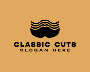 Barber Grooming Mustache  logo design