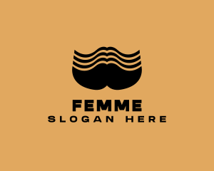 Barber Grooming Mustache  logo design