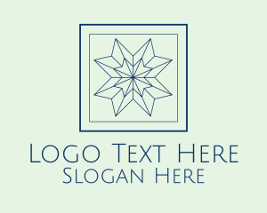 Tile Pattern - Minimalist Decorative Star logo design