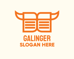 Reading - Orange Cowboy Book logo design
