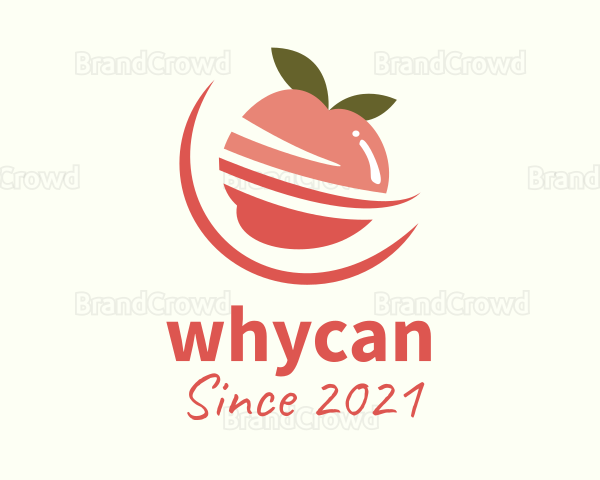 Organic Apple Fruit Logo