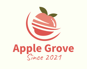 Organic Apple Fruit  logo design