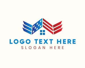 Country - Patriotic Veteran Home logo design