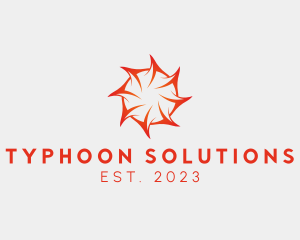 Typhoon - Modern Gradient Whirlpool logo design
