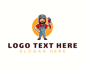 Wrench - Handyman Plumber Wrench logo design