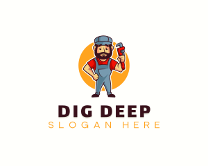 Handyman Plumber Wrench logo design