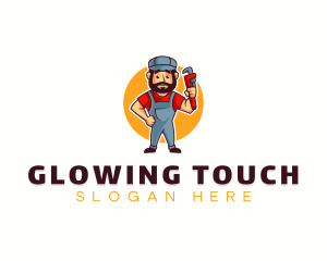 Handyman Plumber Wrench logo design