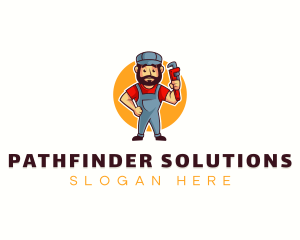 Handyman Plumber Wrench logo design