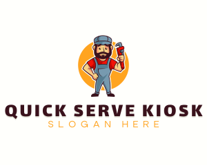 Handyman Plumber Wrench logo design