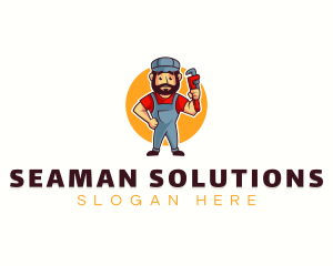 Handyman Plumber Wrench logo design