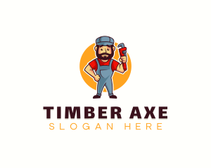 Handyman Plumber Wrench logo design