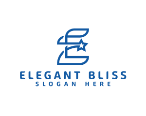 Blue E Star Logo