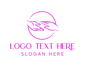 Dermatology Touch Hand  logo design