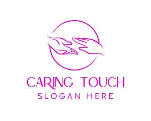 Dermatology Touch Hand  logo design