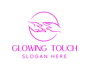 Dermatology Touch Hand  logo design