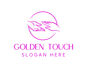 Dermatology Touch Hand  logo design