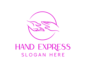Sign Language - Dermatology Touch Hand logo design