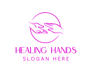 Dermatology Touch Hand  logo design