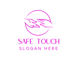 Dermatology Touch Hand  logo design