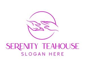 Dermatology Touch Hand  logo design