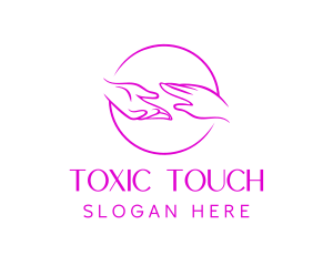 Dermatology Touch Hand  logo design