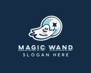 Wand - Haunted Spooky Ghost logo design