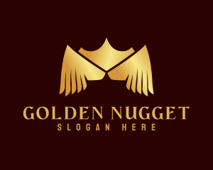 Golden Wing Crown logo design