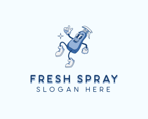 Spray Cleaner Housekeeping logo design