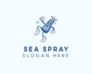 Spray Cleaner Housekeeping logo design