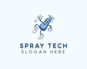 Spray Cleaner Housekeeping logo design