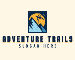 Adventure Mountain Climbing logo design