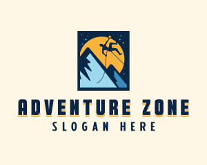 Adventure Mountain Climbing logo design