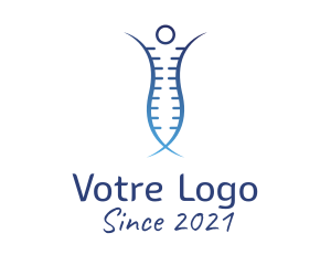 Blue - Chiropractor Health Doctor logo design