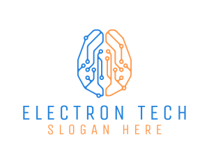 Brain Electronics Circuit logo design