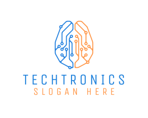 Electronics - Brain Electronics Circuit logo design