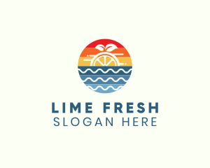 Lime - Tropical Orange Fruit logo design