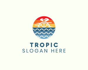 Tropical Orange Fruit logo design