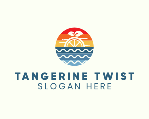 Tangerine - Tropical Orange Fruit logo design