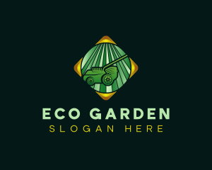Greenery - Gardening Lawn Mower logo design