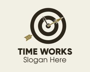 Time - Archery Target Time logo design