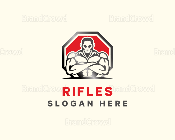 Gym Muscle Bodybuilder Logo