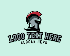 Mascot - Soldier Spartan Helmet logo design