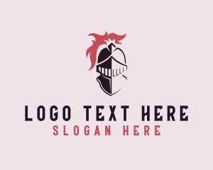 Combat - Armored Knight Gaming Character logo design