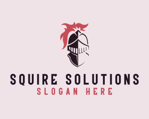 Squire - Armored Knight Gaming Character logo design