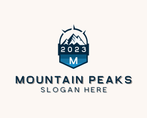 Compass Mountain  Peak logo design