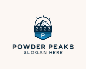 Compass Mountain  Peak logo design