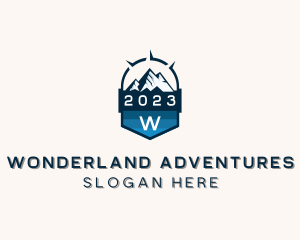 Compass Mountain  Peak logo design