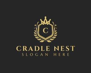 Royalty Wreath Crown logo design