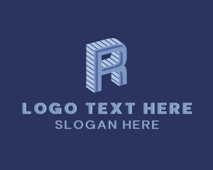 Technology - 3D Business Letter R logo design